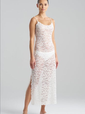 Natori Sleepwear Peony Allover Lace Fashion Slip Dress