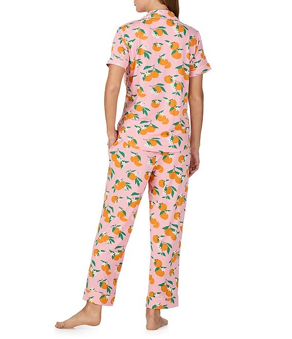 Kate Spade Short Sleeve Cropped Printed Fashion Pajamas