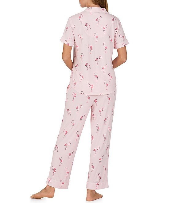 Kate Spade Short Sleeve Cropped Printed Fashion Pajamas