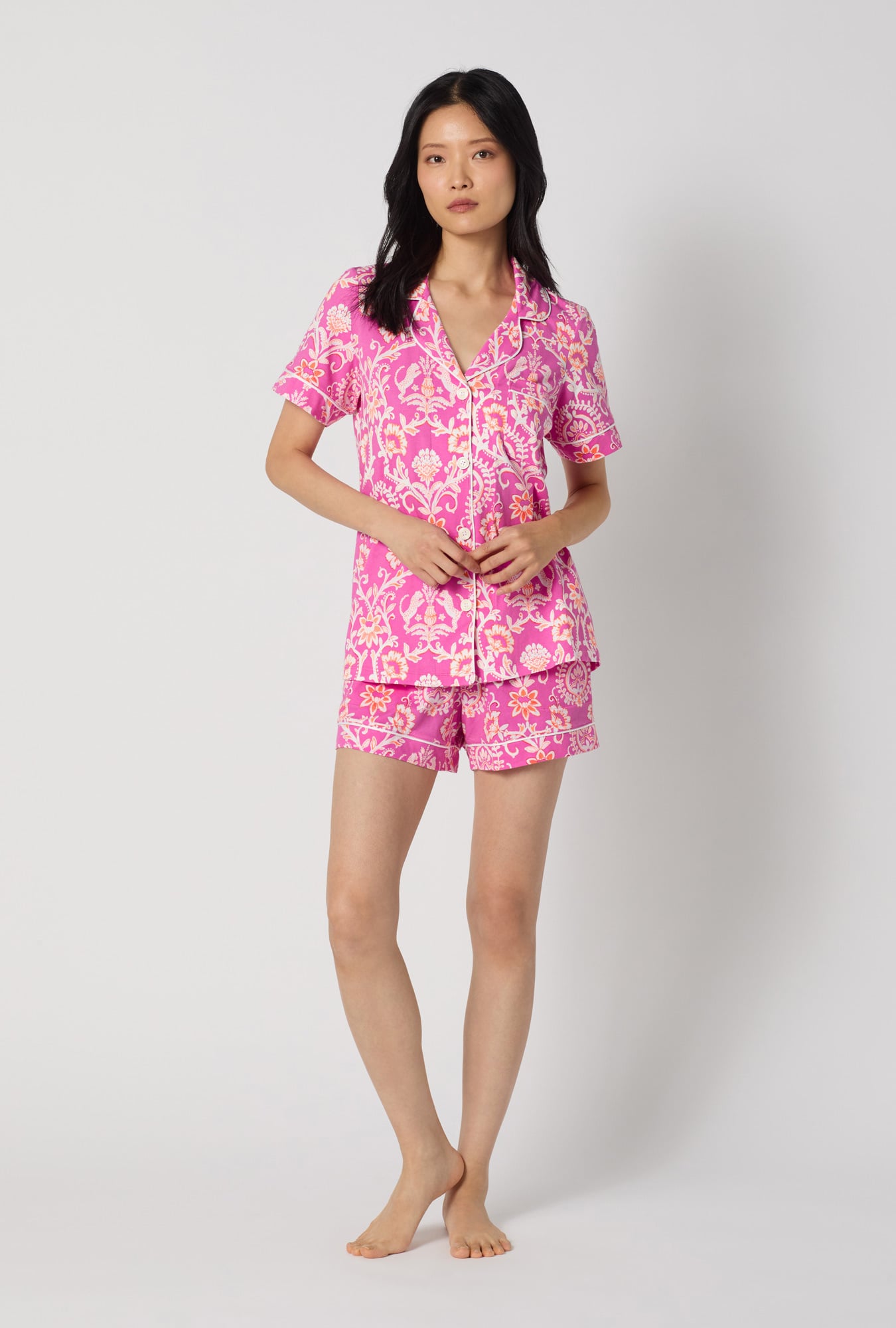 Bed Head Luxe Leopared Short Sleeve Classic Shorty PJ Set