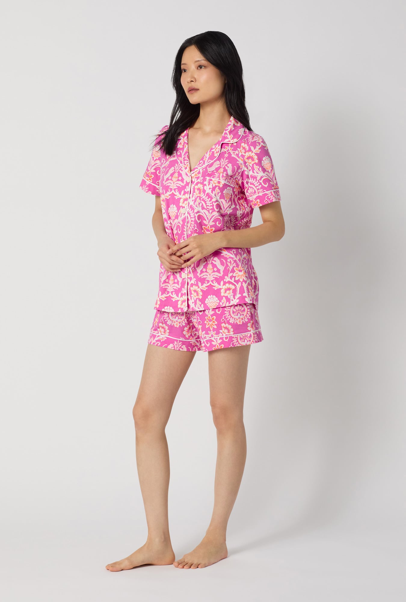 Bed Head Luxe Leopared Short Sleeve Classic Shorty PJ Set