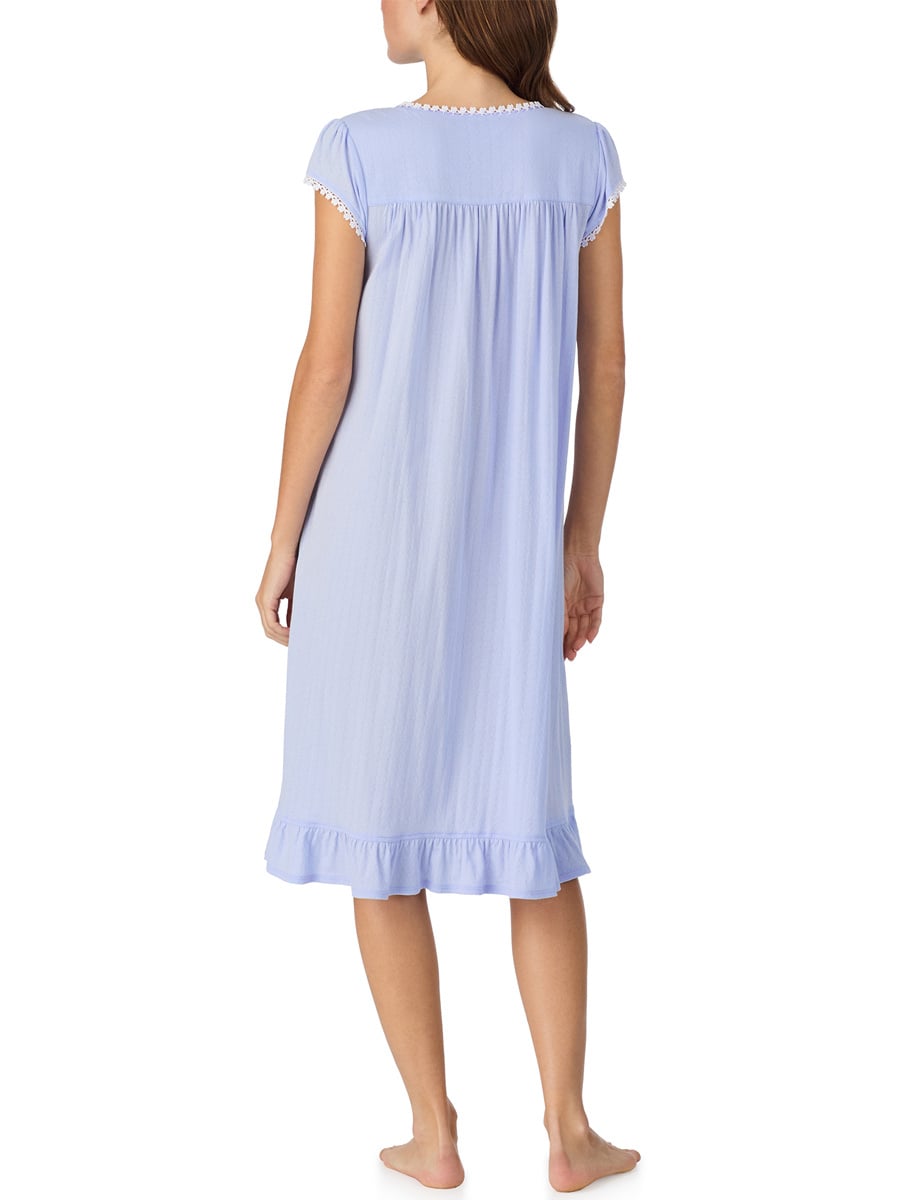 Eileen West Cotton Pointelle Cap Sleeve Waltz Nightgown