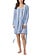 Eileen West Harbour Stripe Ecovero™ Rayon Short Wrap Robe
