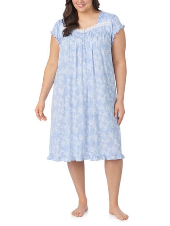 Eileen West Plus Size Tencel™ Modal Cap Sleeve Waltz Nightgown