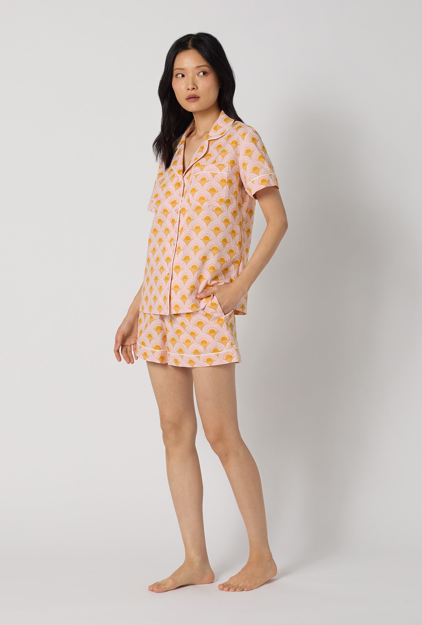 Bed Head Deo Sunset Short Sleeve Classic Shorty PJ Set