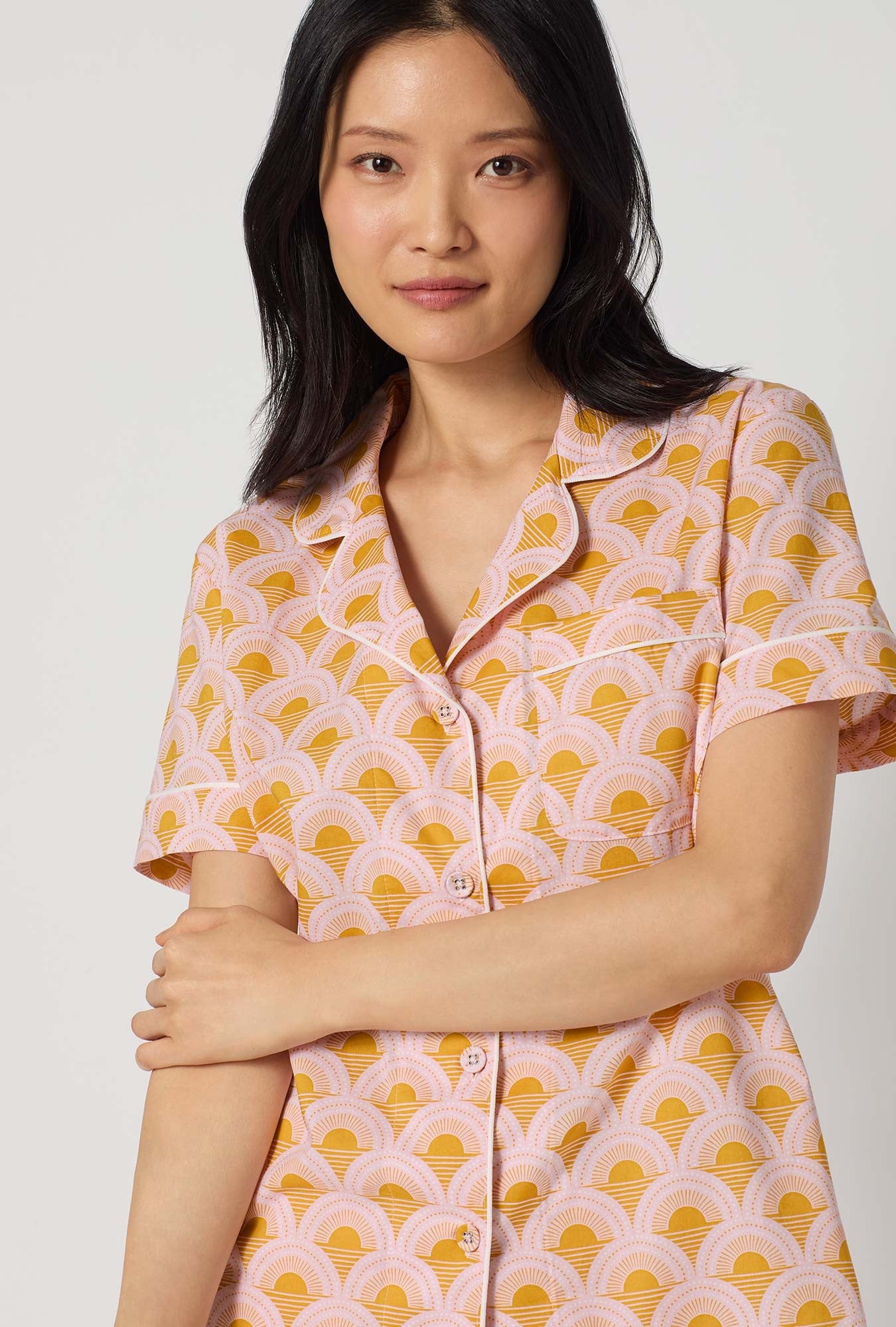 Bed Head Deo Sunset Short Sleeve Classic Shorty PJ Set