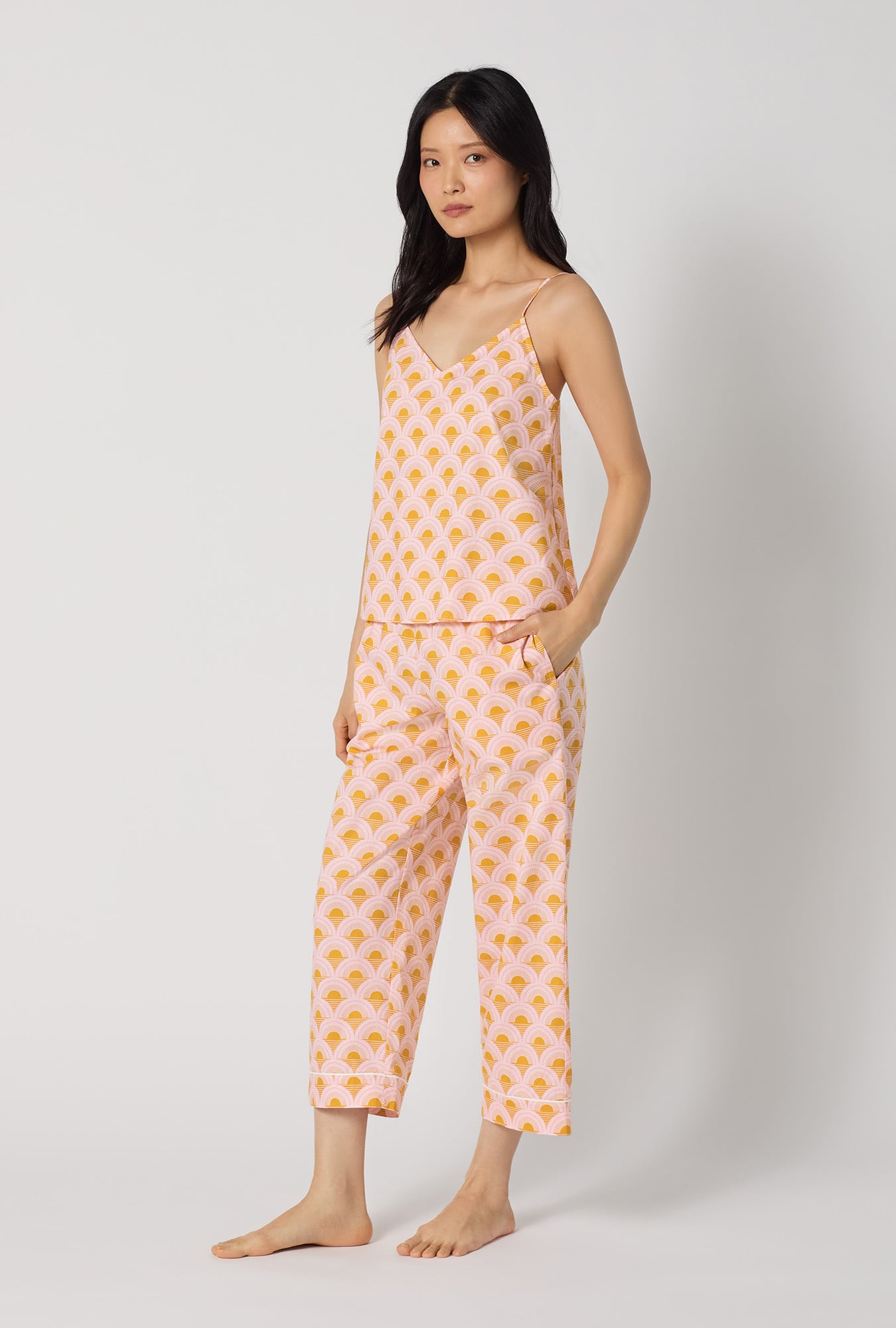 Bed Head Deco Sunset Cami Cropped Fashion PJ Set