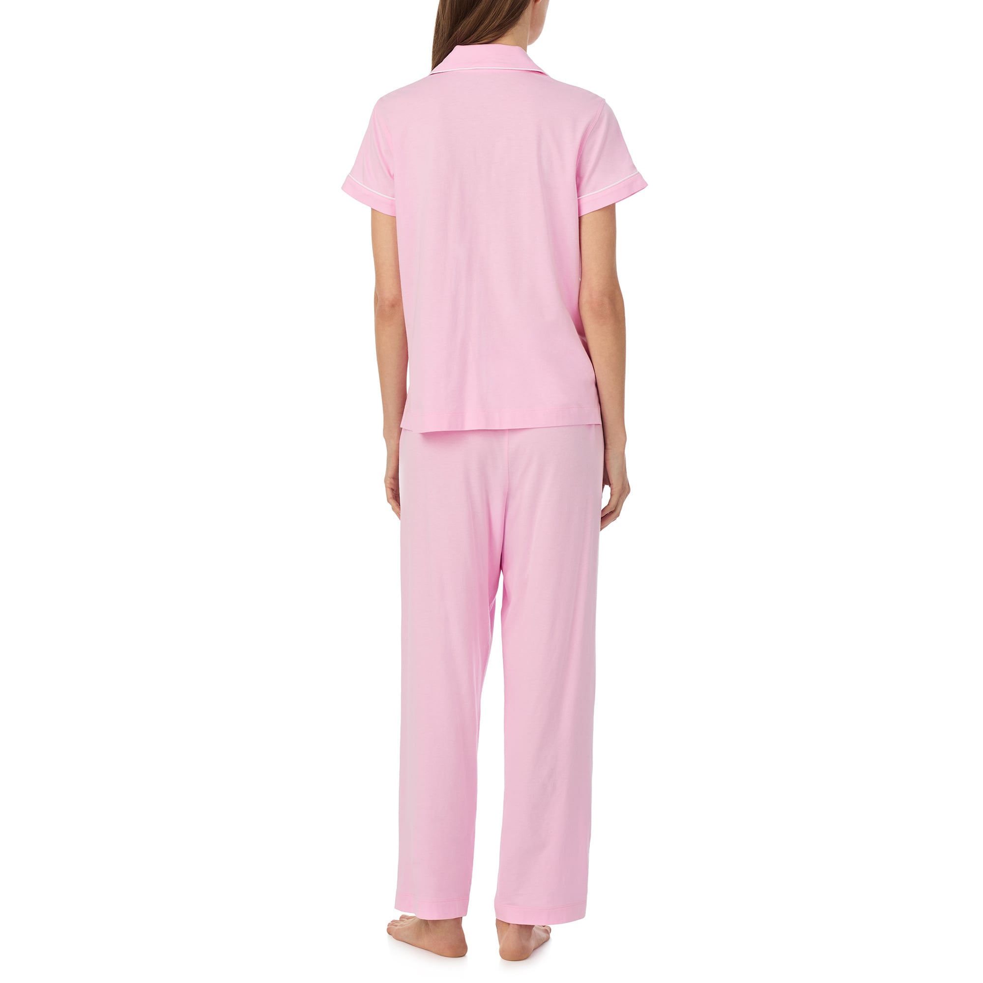 Ralph Lauren Classic Knit Short Sleeve Ankle Pant PJ Set