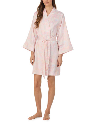 Ralph Lauren Paisley Short Kimono Robe