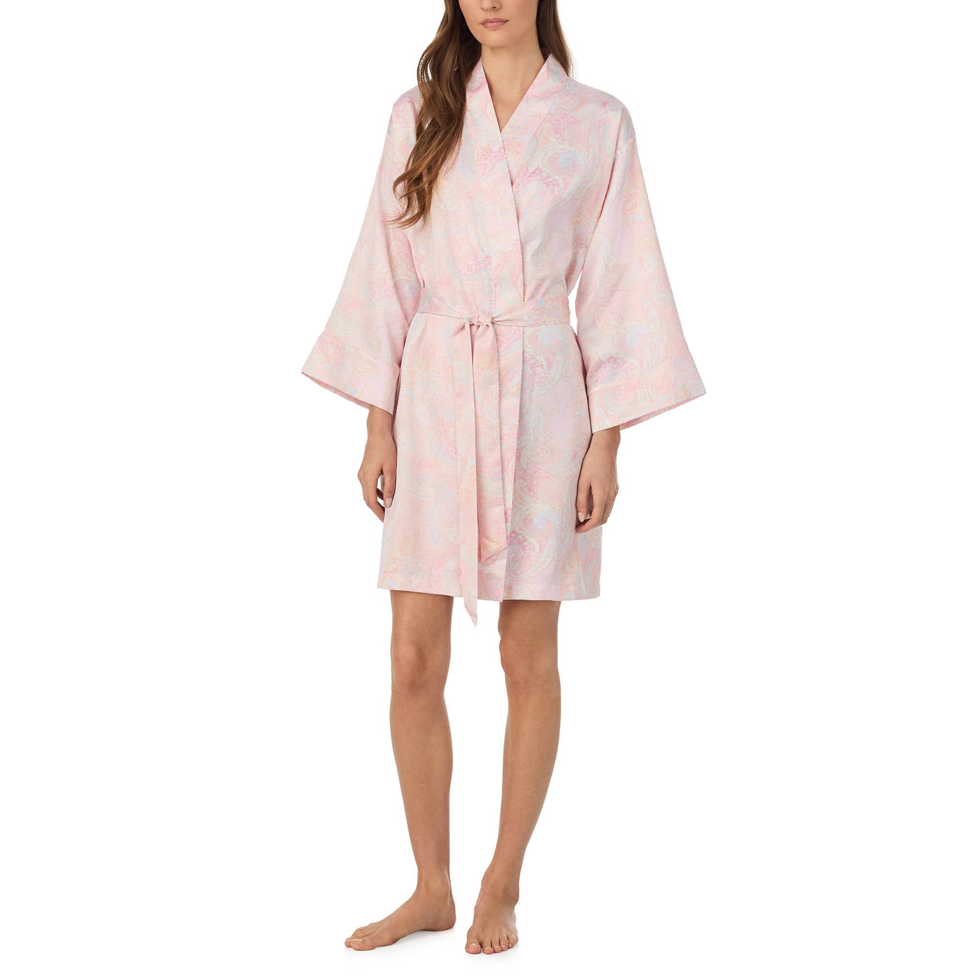Ralph Lauren Paisley Short Kimono Robe