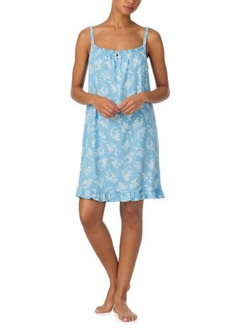 Ralph Lauren Classic Knit Double Strap Smocked Gown