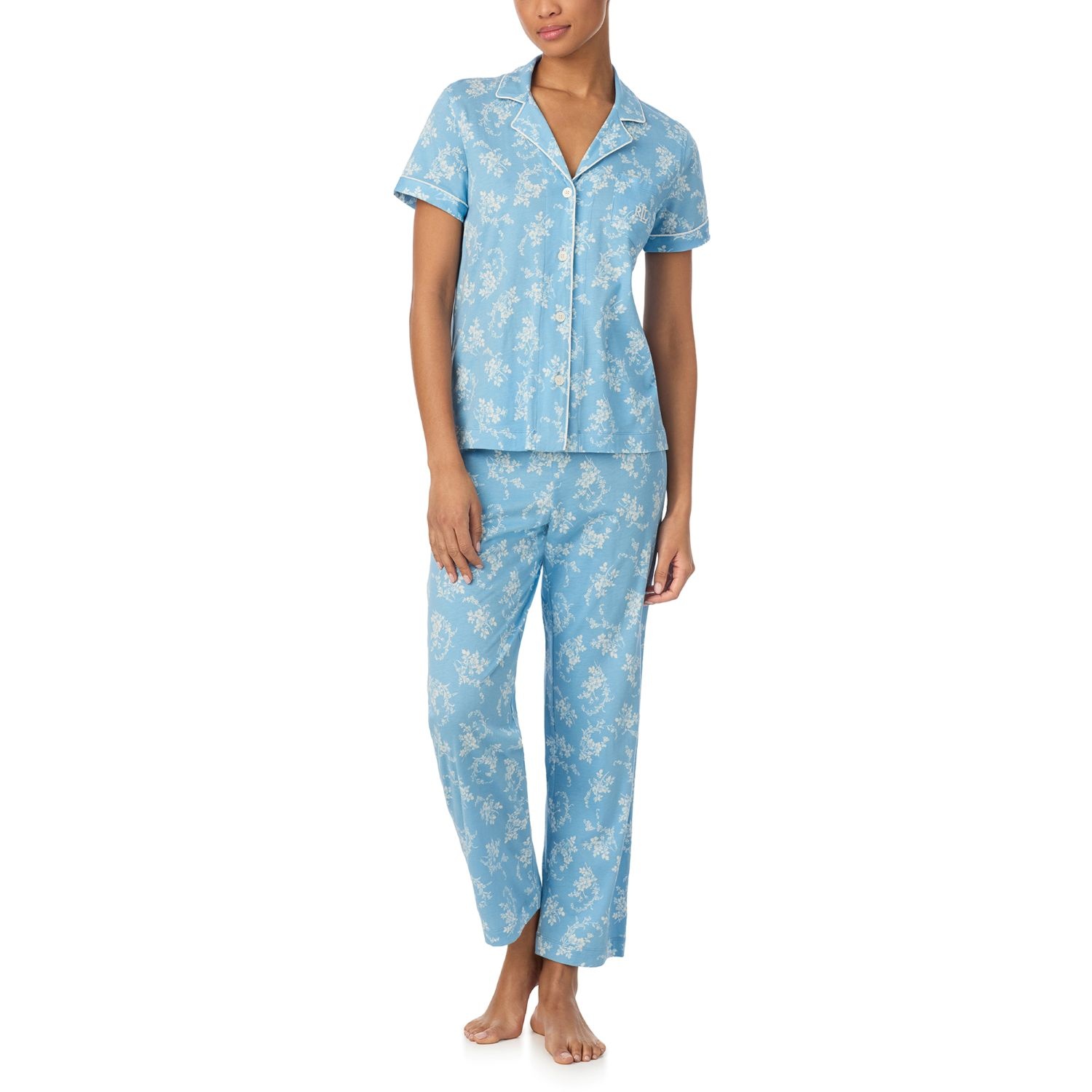 Ralph Lauren Floral Jersey Ankle Sleep Set