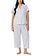 Ralph Lauren Plus Size Classic Knit Notch Collar Cropped PJ Set