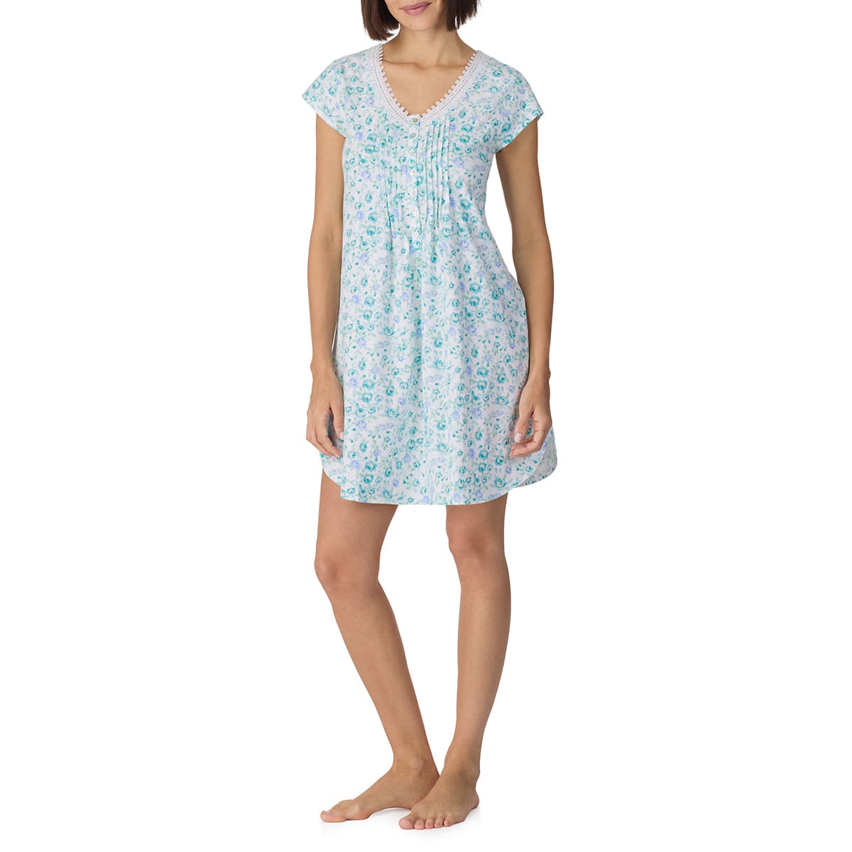 Eileen West Cotton Jersey Short Sleeve Nightgown