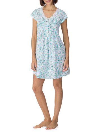 Eileen West Plus Size Cotton Jersey Short Sleeve Nightgown