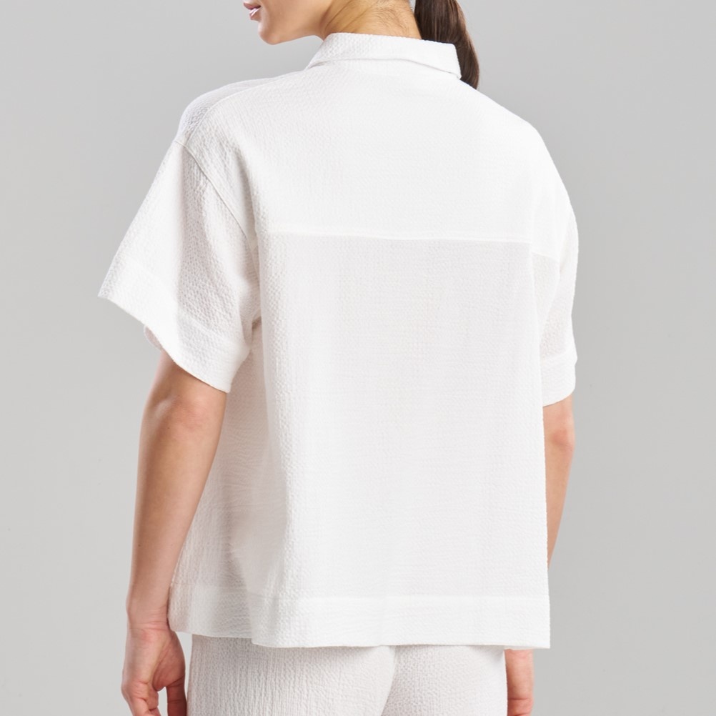 Natori Sleepwear Onsen Cotton Button Down Fashion Shirt