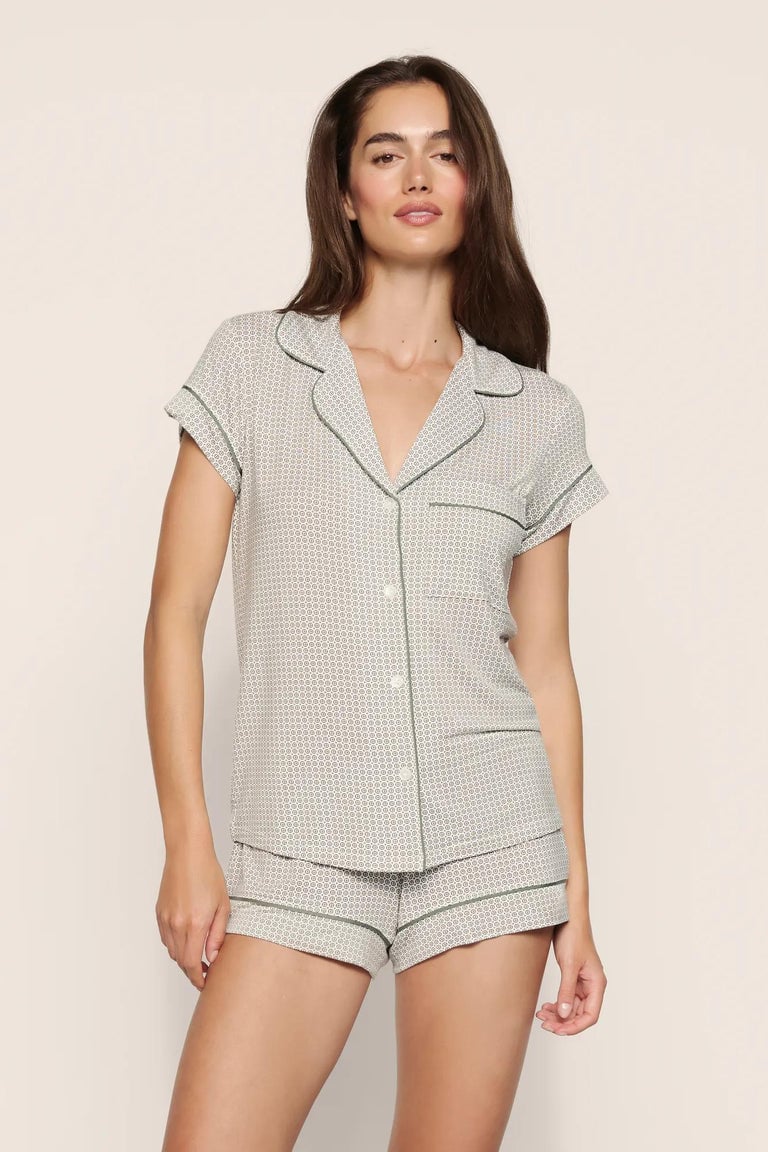 Eberjey Gisele Printed TENCEL™ Modal Shortie Short Fashion PJ Set