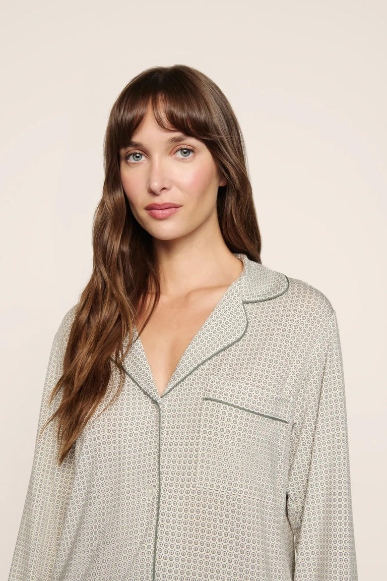 Eberjey Gisele Printed Long Fashion PJ Set