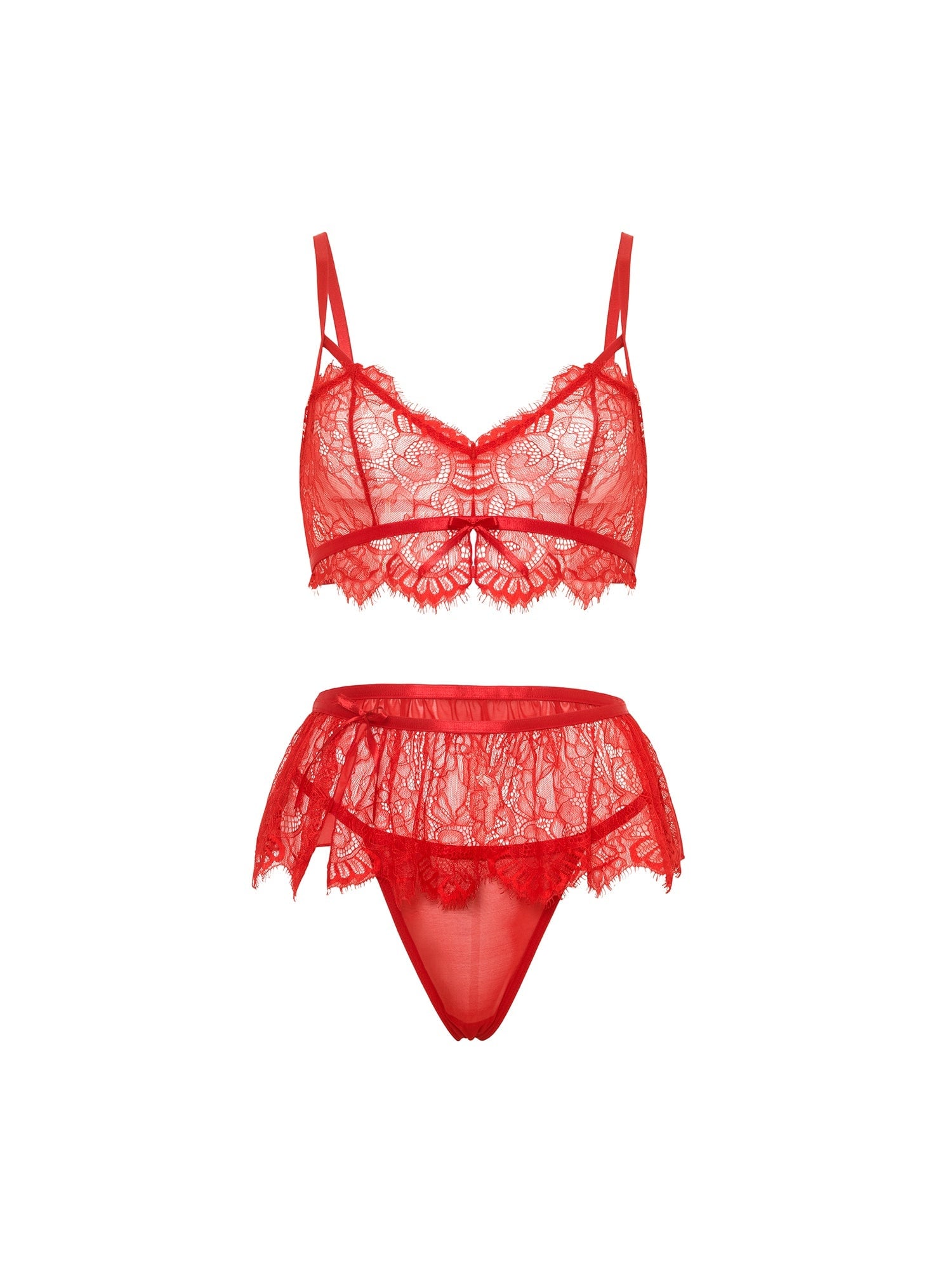 Oh La La Cheri Daria Sheer Lace 3 pc. Bra Set
