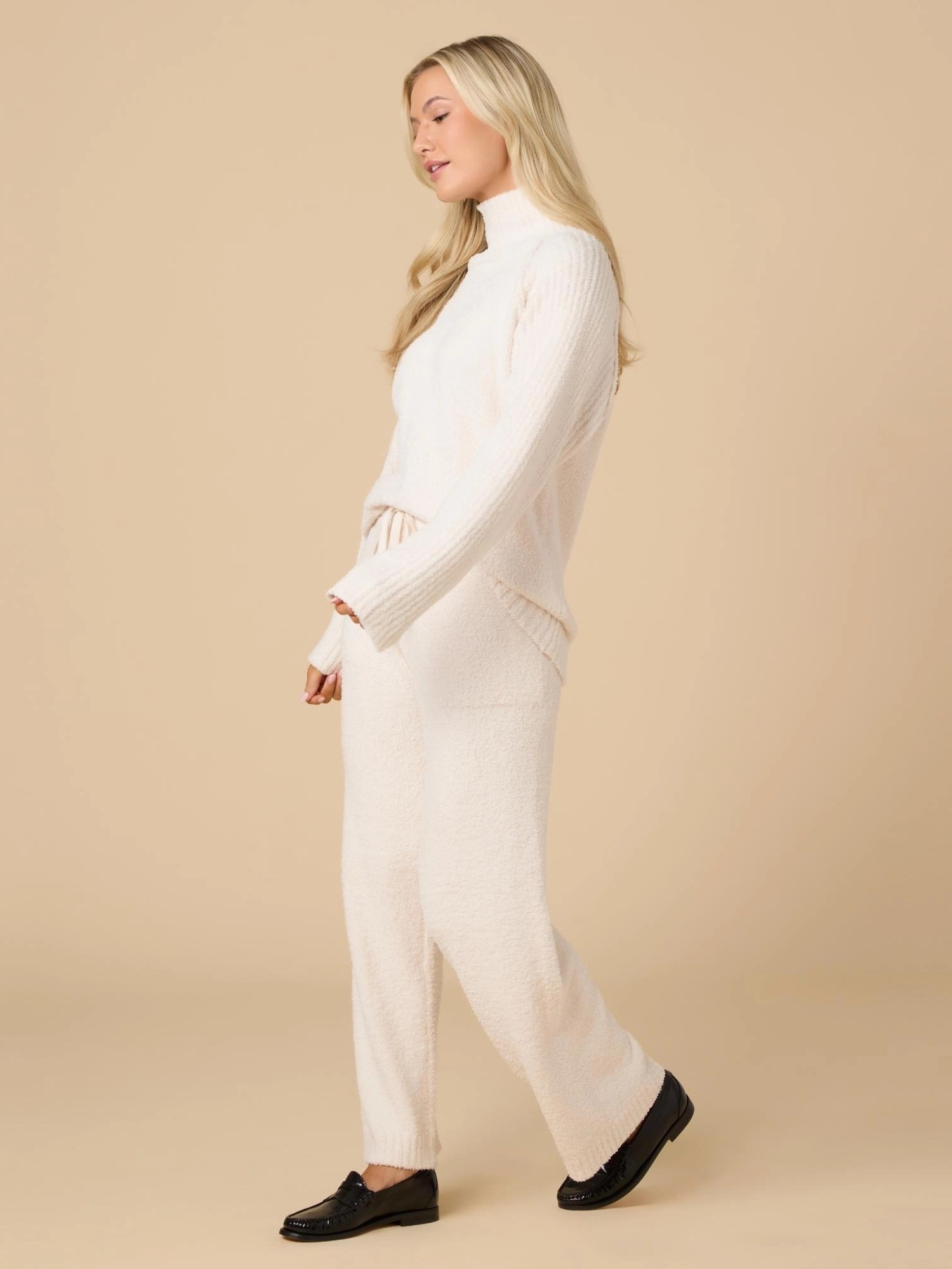 Softies Marshmallow Rib Mock Neck with Long Pant Set