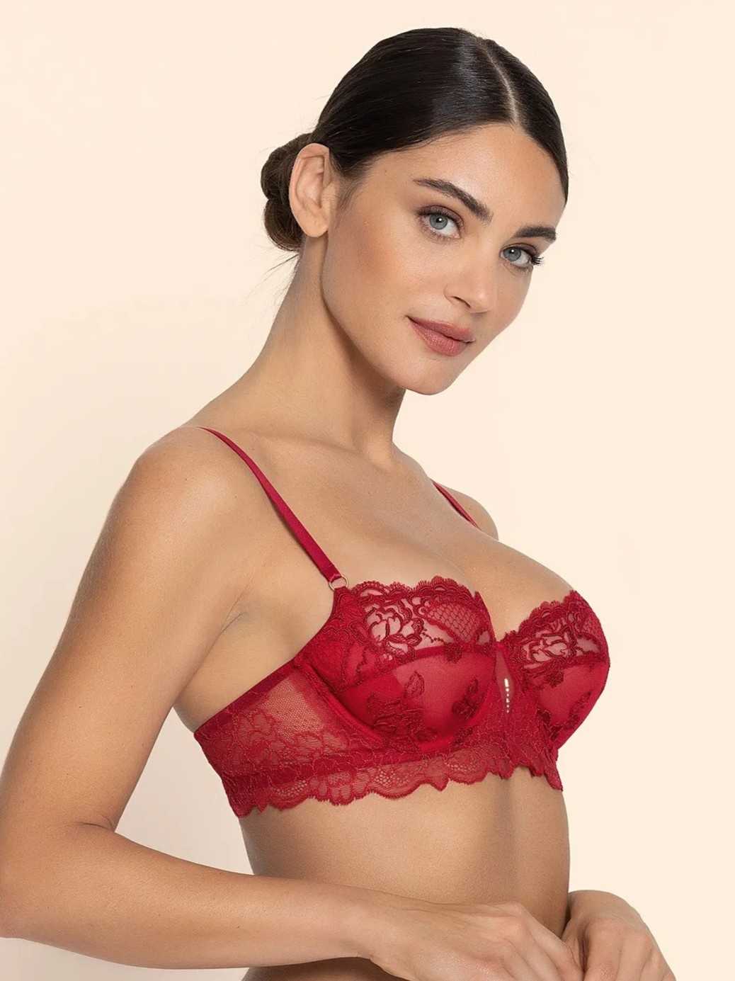 Sublime En Dentelle Demi Underwire Fashion Bra