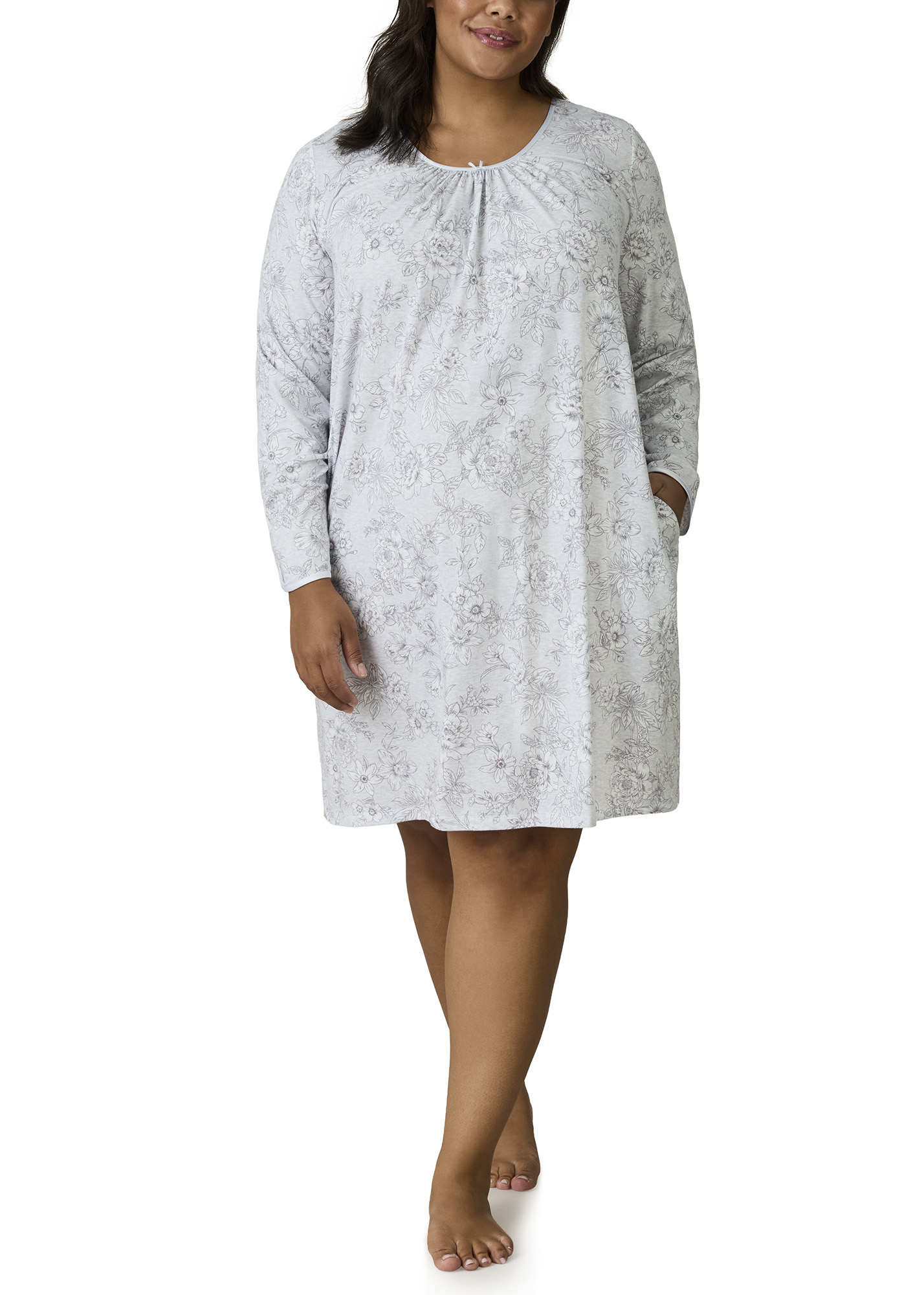 Soft Retreat Long Sleeve Short Nightgown