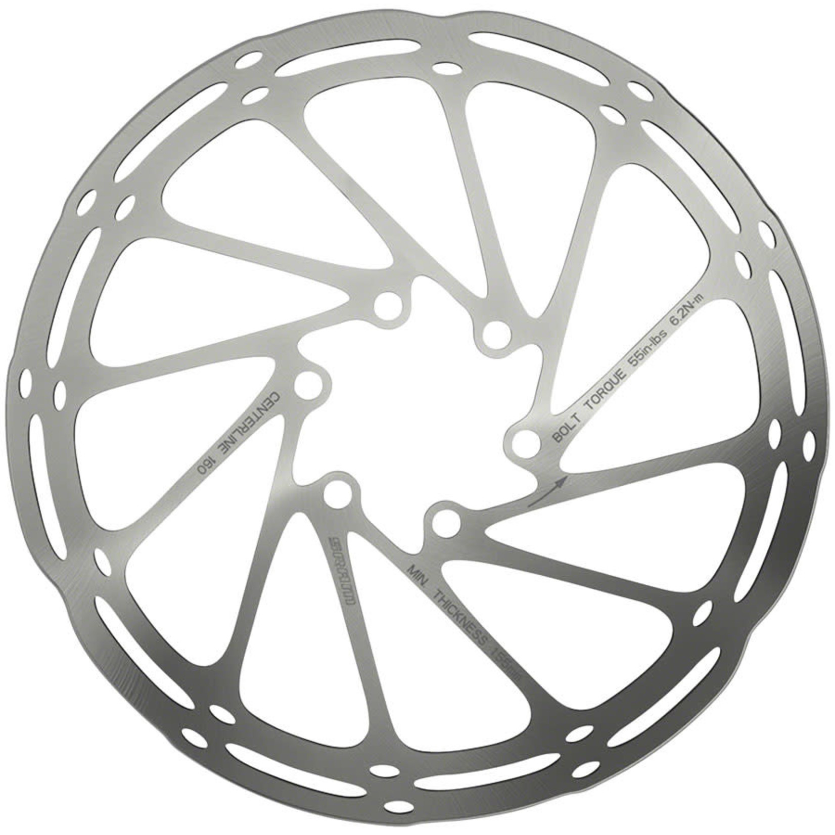 Sram CenterLine Disc Brake Rotor - 220mm, 6-Bolt, Silver