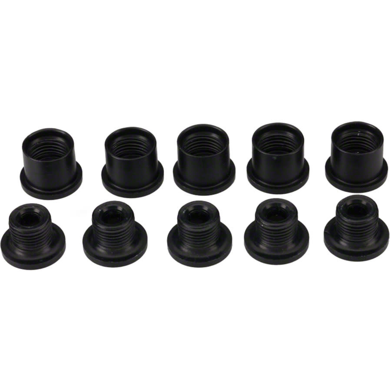 Problem Solvers 8mm Double Chainring, Dual Hex, Black Alloy Chainring Bolts Set