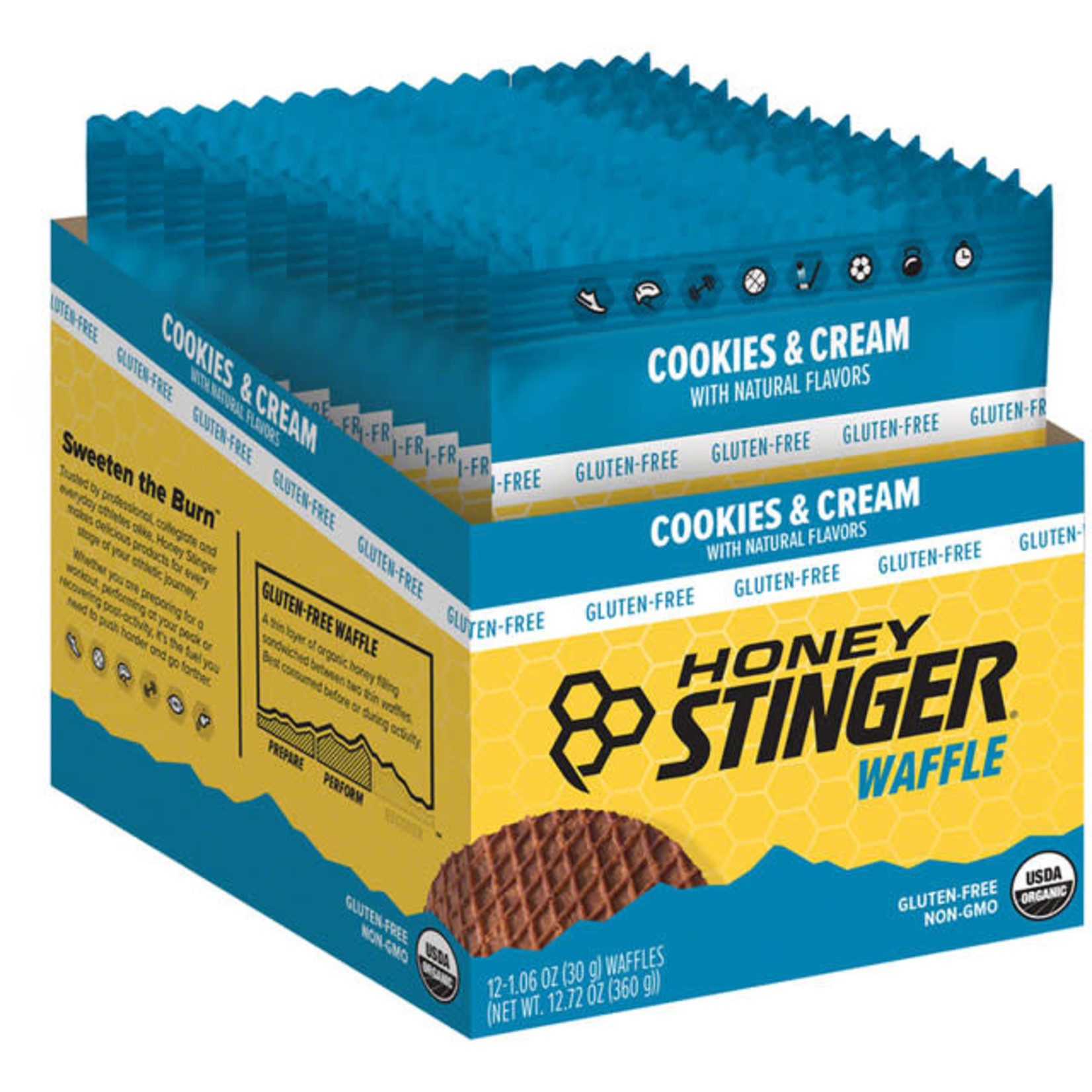 Honey Stinger Gluten-Free Stinger Waffle, Cookies And Cream, 16 count