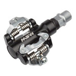 MSW MP-100 Pedals - Dual Sided Clipless, Aluminum, 9/16", Black/Silver