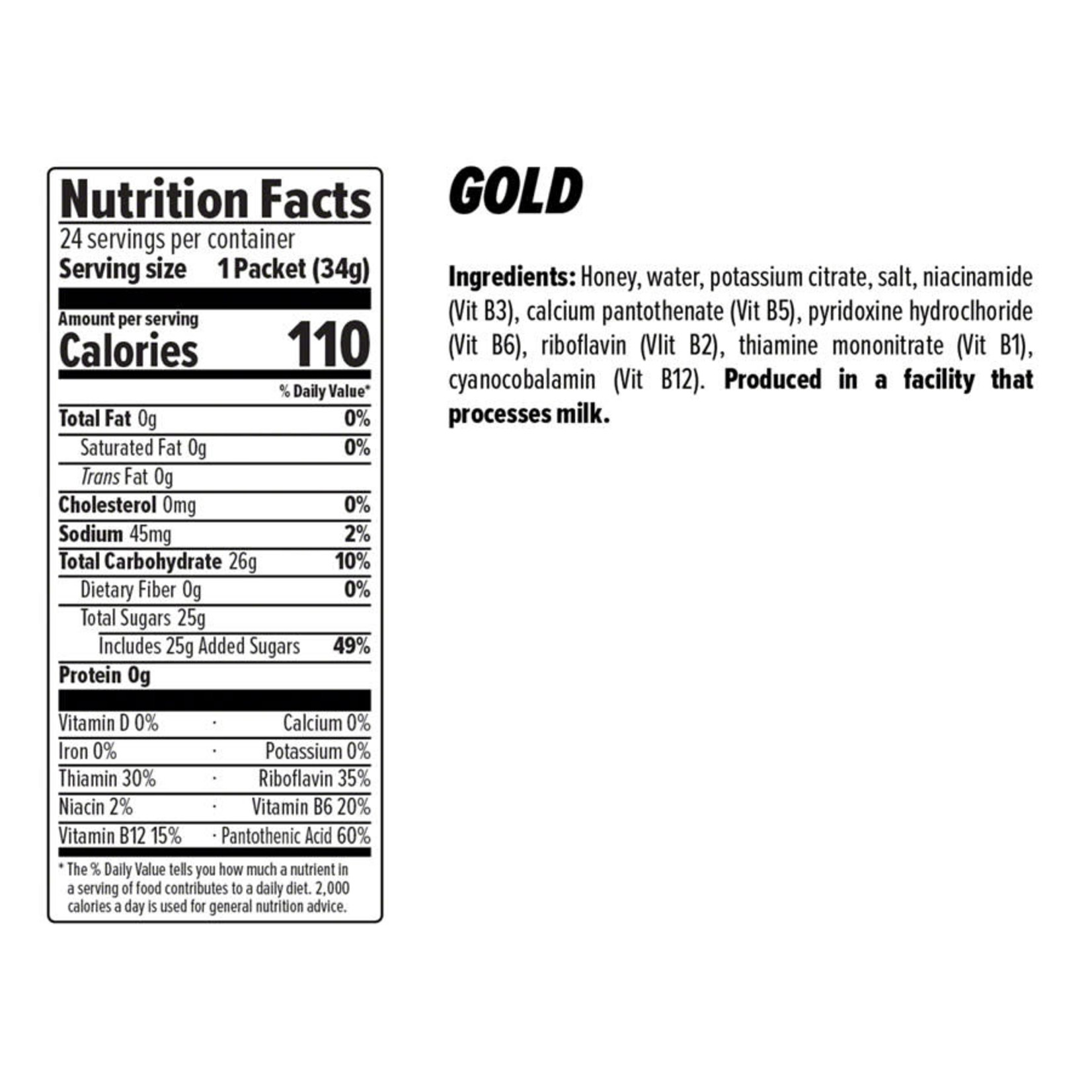 Honey Stinger Gel - Gold 1.3oz Packet single