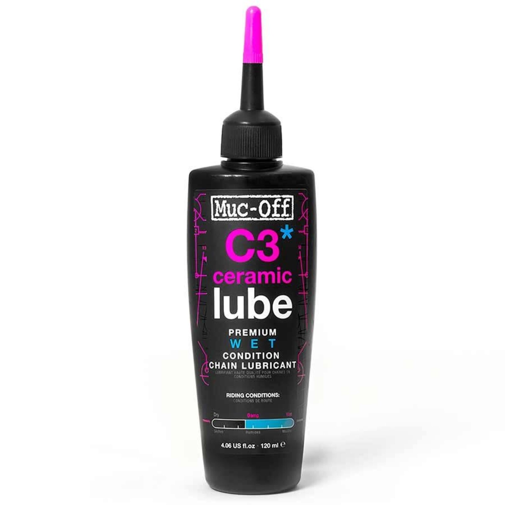 Muc-Off C3 Wet Ceramic, Chain lubricant, 120ml