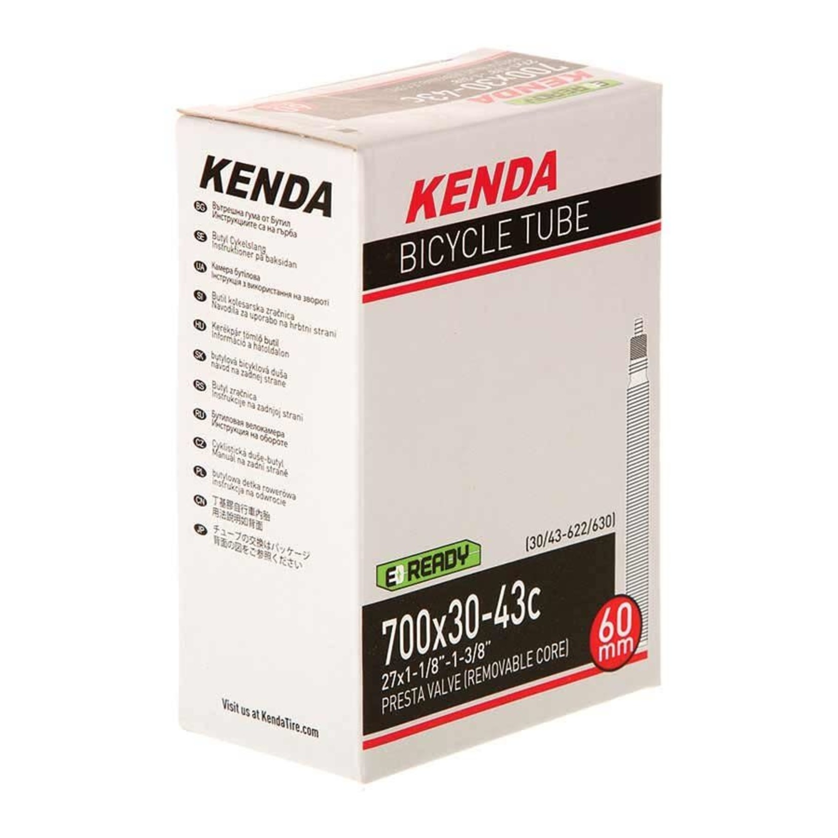 Kenda Presta, Tube, Presta, Length: 48mm, 700C, 28-35C