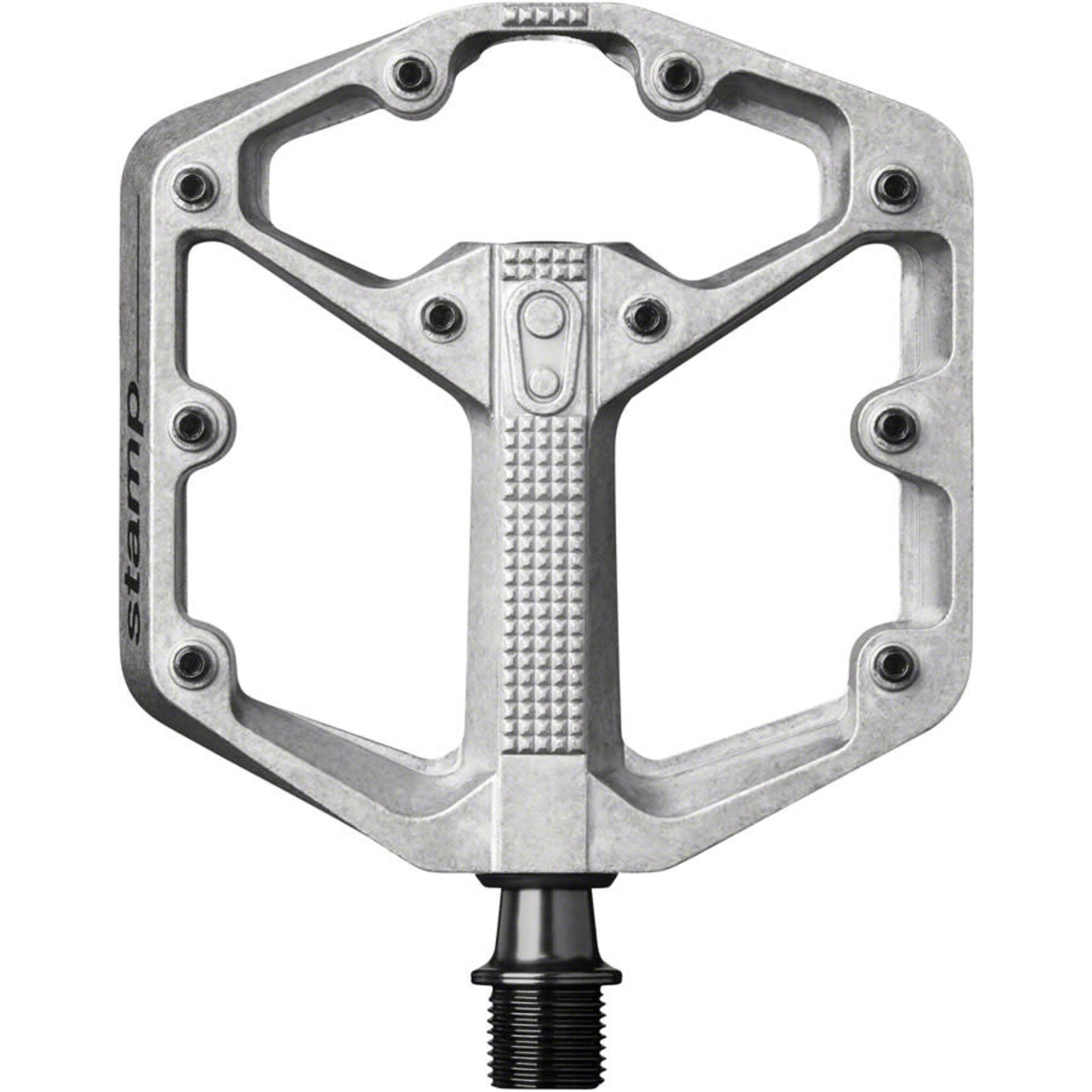 Crank Brothers Stamp 2 Small Platform Pedals, Raw Silver