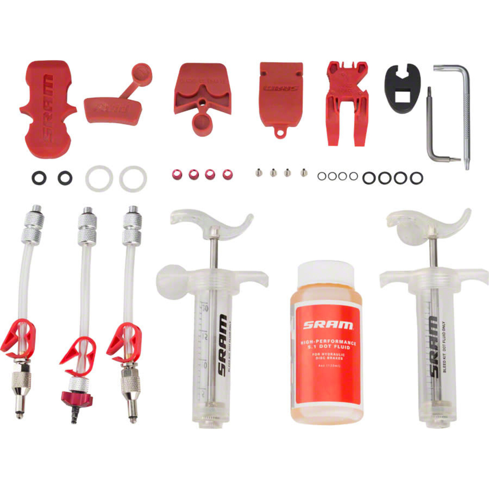 Sram Pro Disc Brake Bleed Kit - For SRAM X0, XX, Guide, Level, Code, HydroR, and G2, with DOT Fluid