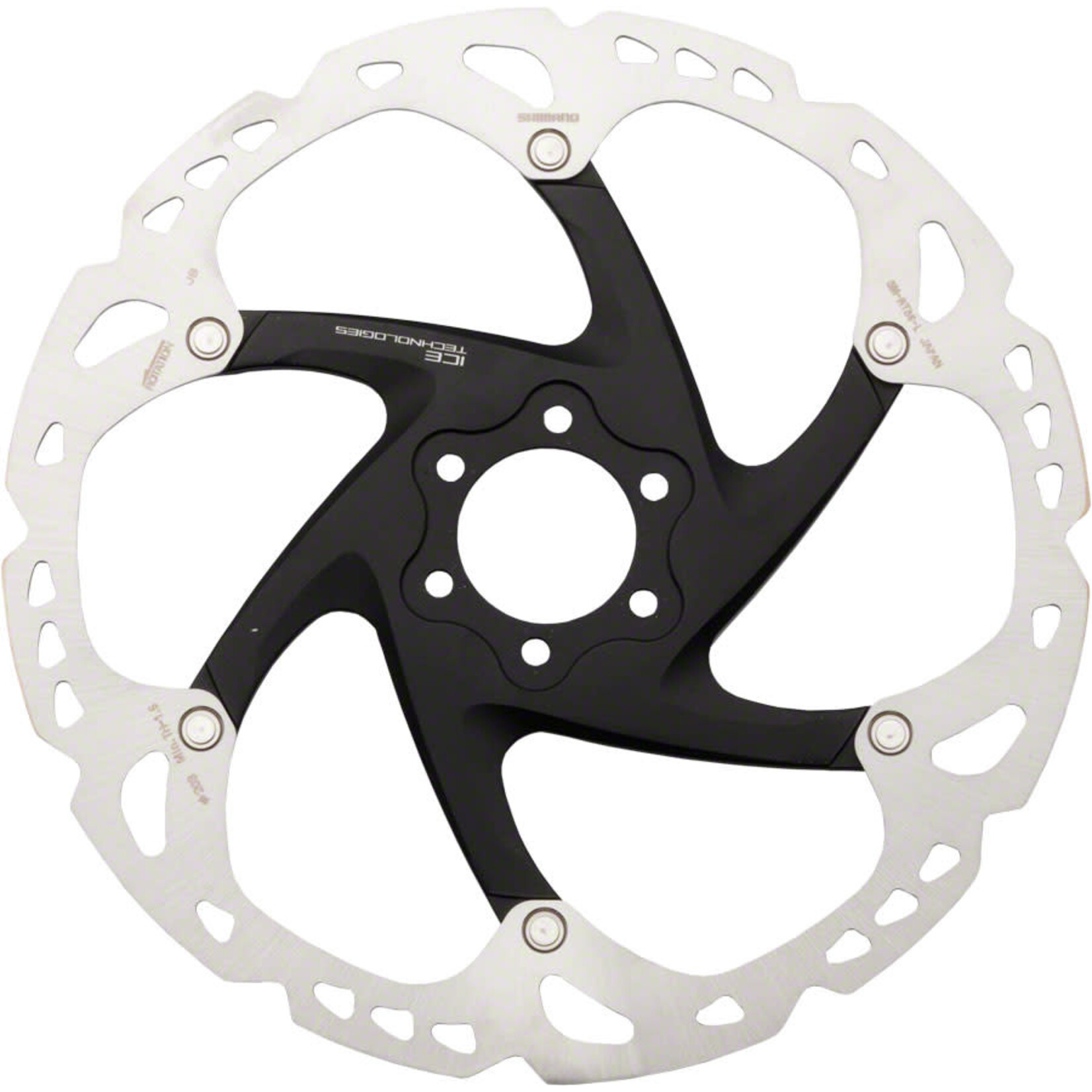 Shimano Deore XT SM-RT86-L Disc Brake Rotor - 203mm, 6-Bolt, Silver/Black