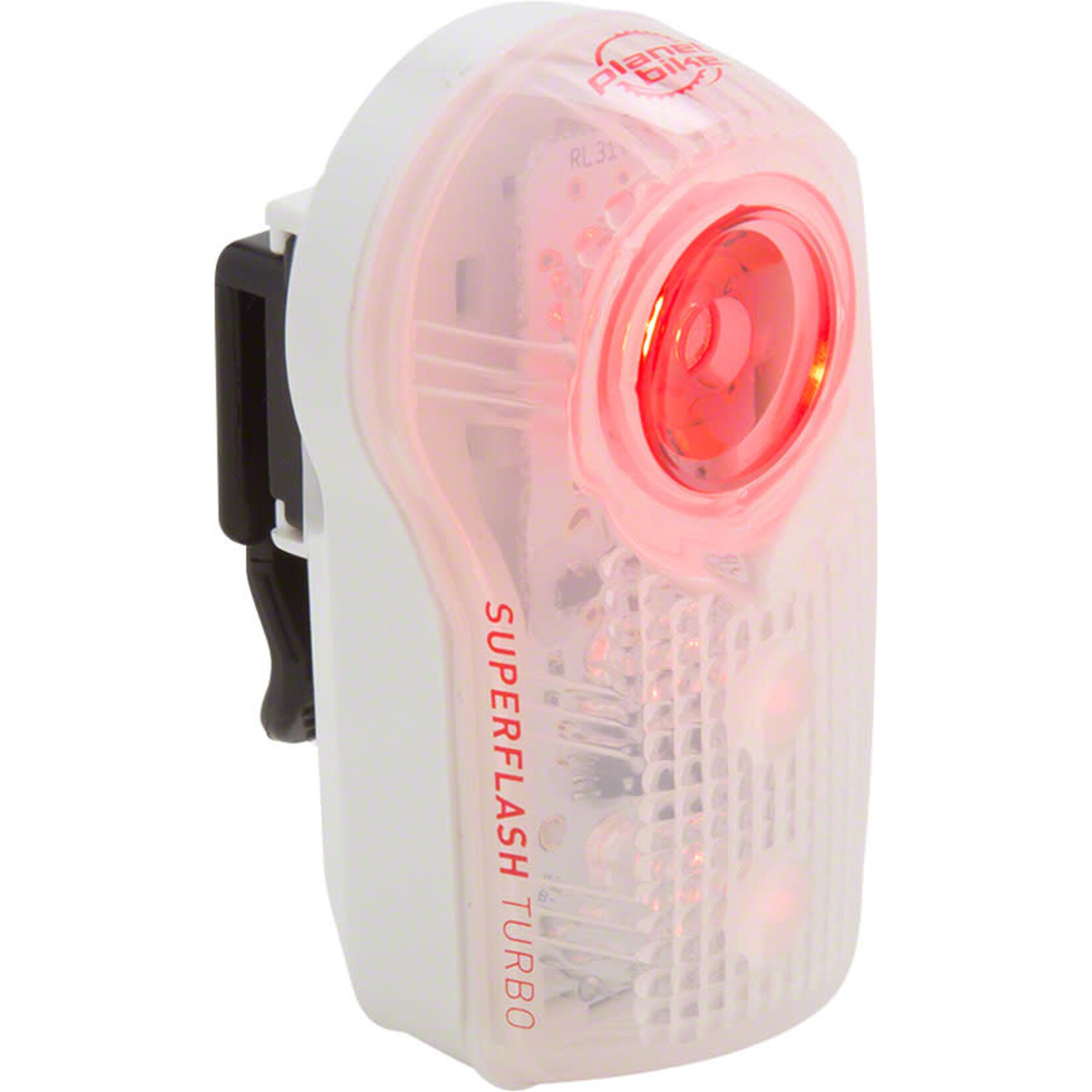 Planet Bike LED Superflash Turbo Taillight: Red/Clear/White