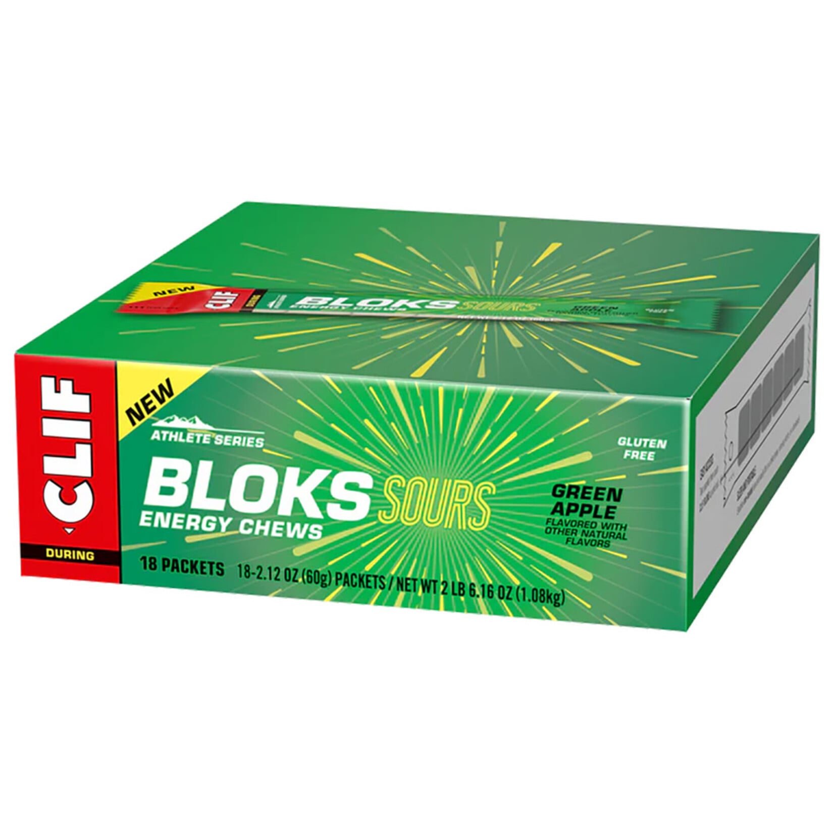 Clif Energy Chews, Green Apple, 18/Count