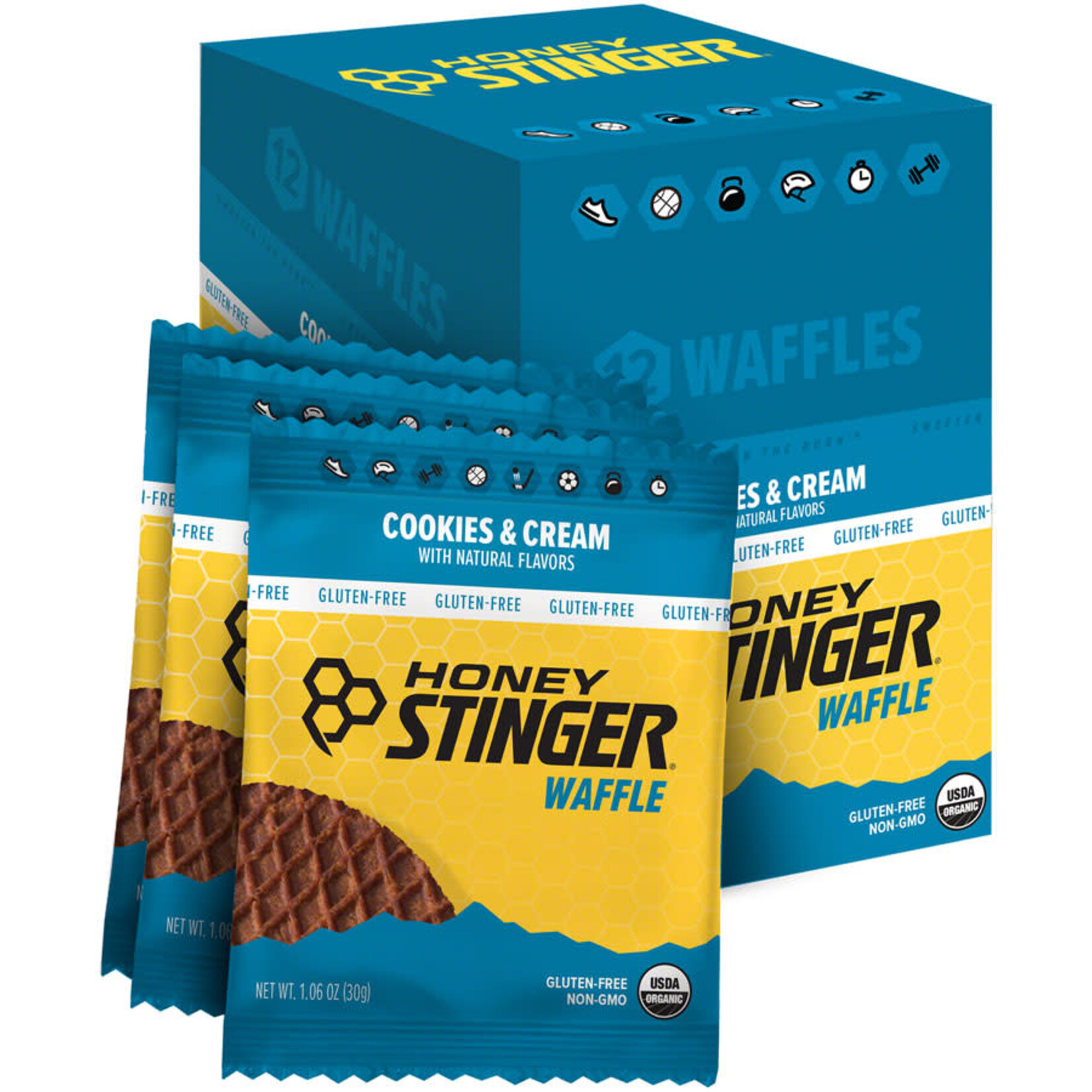Honey Stinger Gluten-Free Stinger Waffle, Cookies And Cream, single