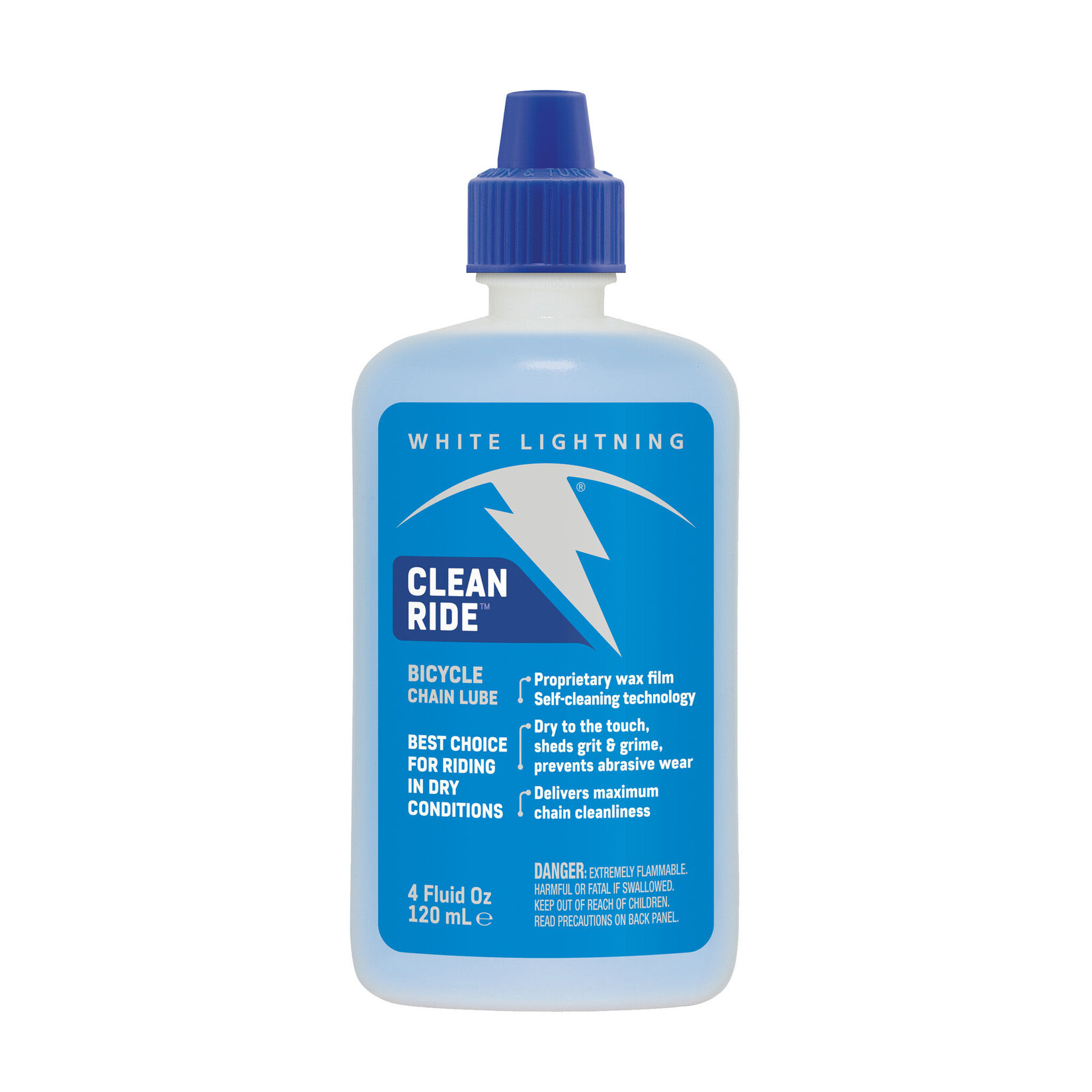 WHITE LIGHTNING Clean Ride Lube, 4oz Drip