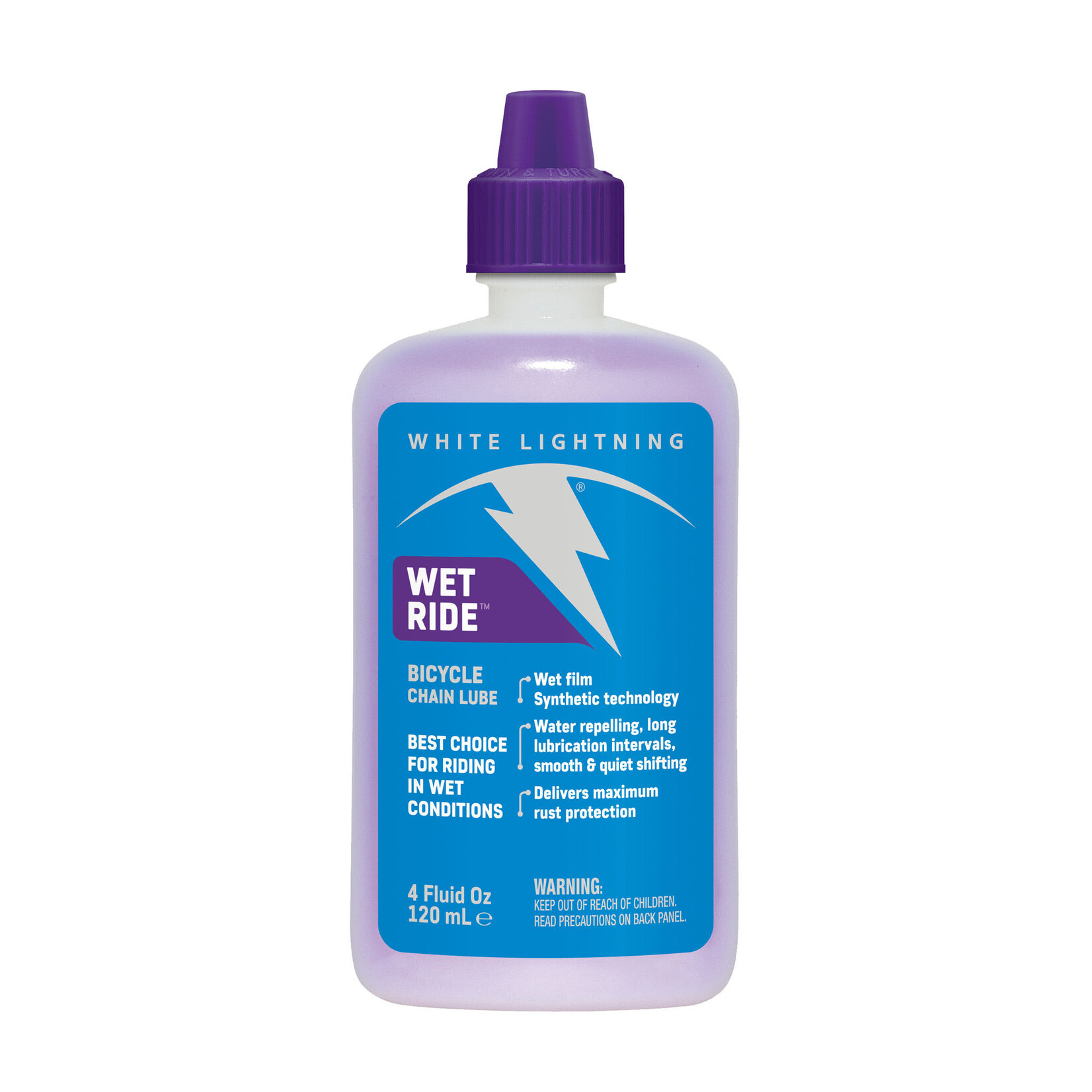 WHITE LIGHTNING Wet Ride Lube, 4oz Drip