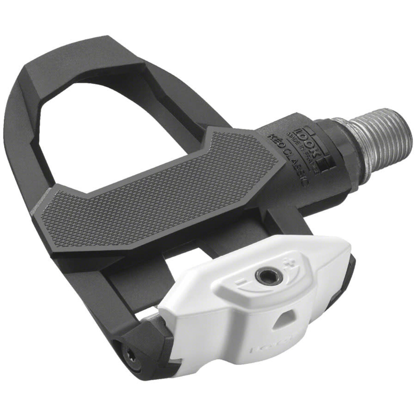LOOK Keo Classic 3 Pedals - Single Sided Clipless, Chromoly, 9/16", Black/White