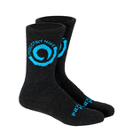 Industry Nine Defeet 6" Charcoal Wool Process Blue Sock Medium