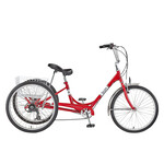 Sun Bicycles Adult Trike P-RD 24" 7 Speed w/ white basket