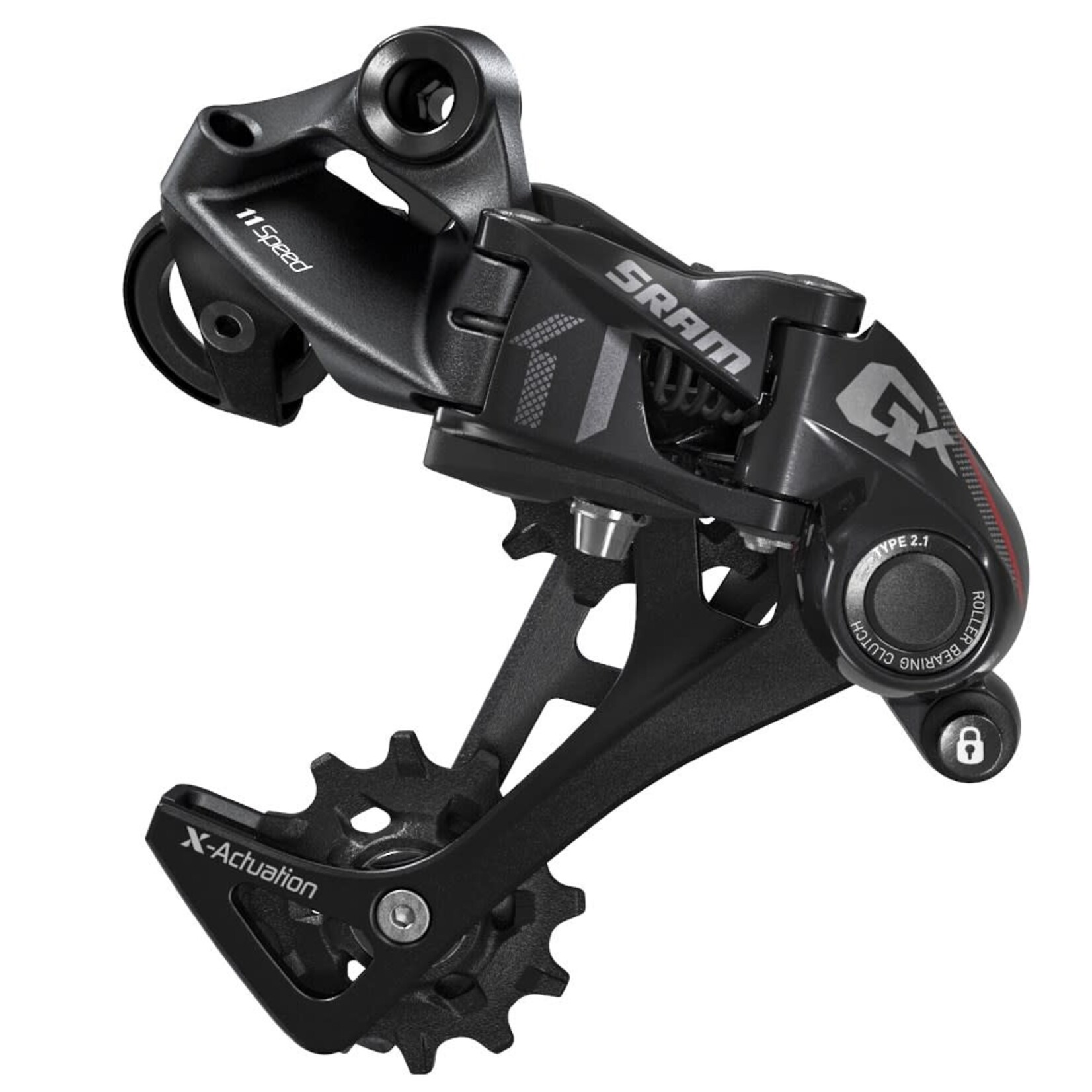 Sram GX 1X11, Rear derailleur, 1X11sp., Long cage, red