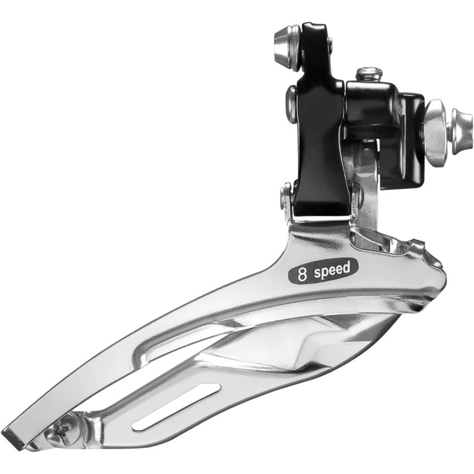 microSHIFT R538 Front Derailleur - 8-Speed, Triple for 52/42/30t, Braze On, Shimano Compatible, Black