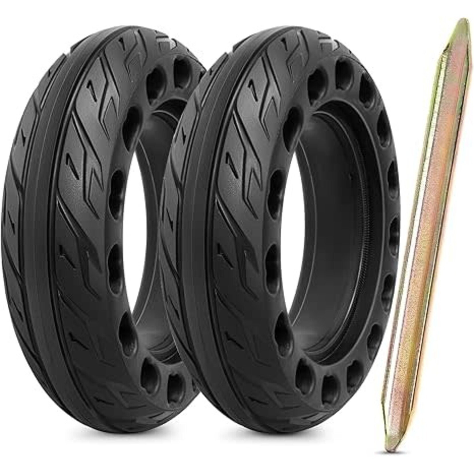 PaoWin 200x50 Solid Tire, 8 Inches Electric Scooter Wheels Solid Tire Front or Rear Replacement Rubber Tires Compatible with 200 x 50 Electric Scooter Tires（P-T006）