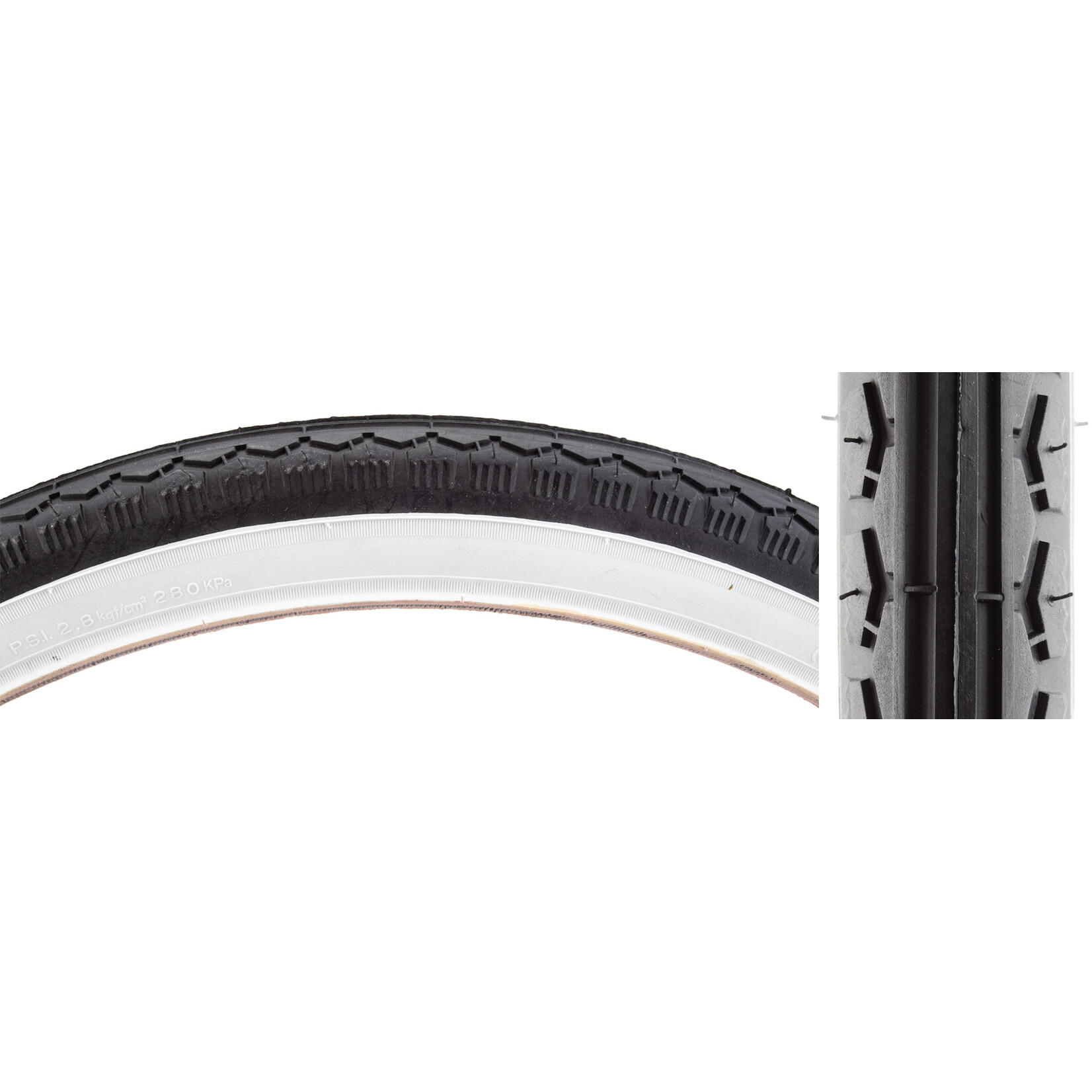 Sunlite 26x2.125 Black/ White Street K130 Wire Tire