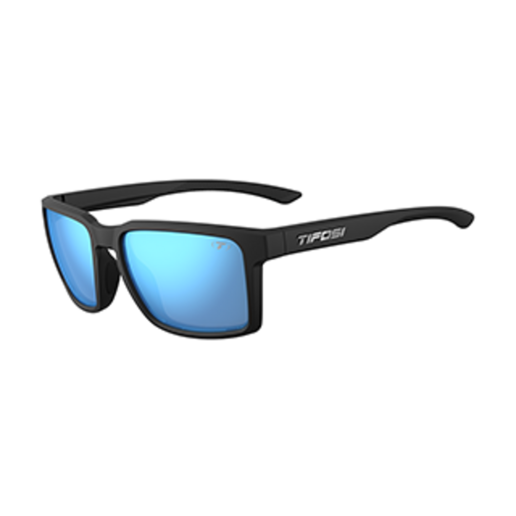 Tifosi Optics Sylo, Matte Black Single Lens Sunglasses Smoke Bright Blue