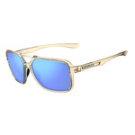 Tifosi Optics Salto, Golden Ray Single Lens Sunglasses Sky Blue Mirror